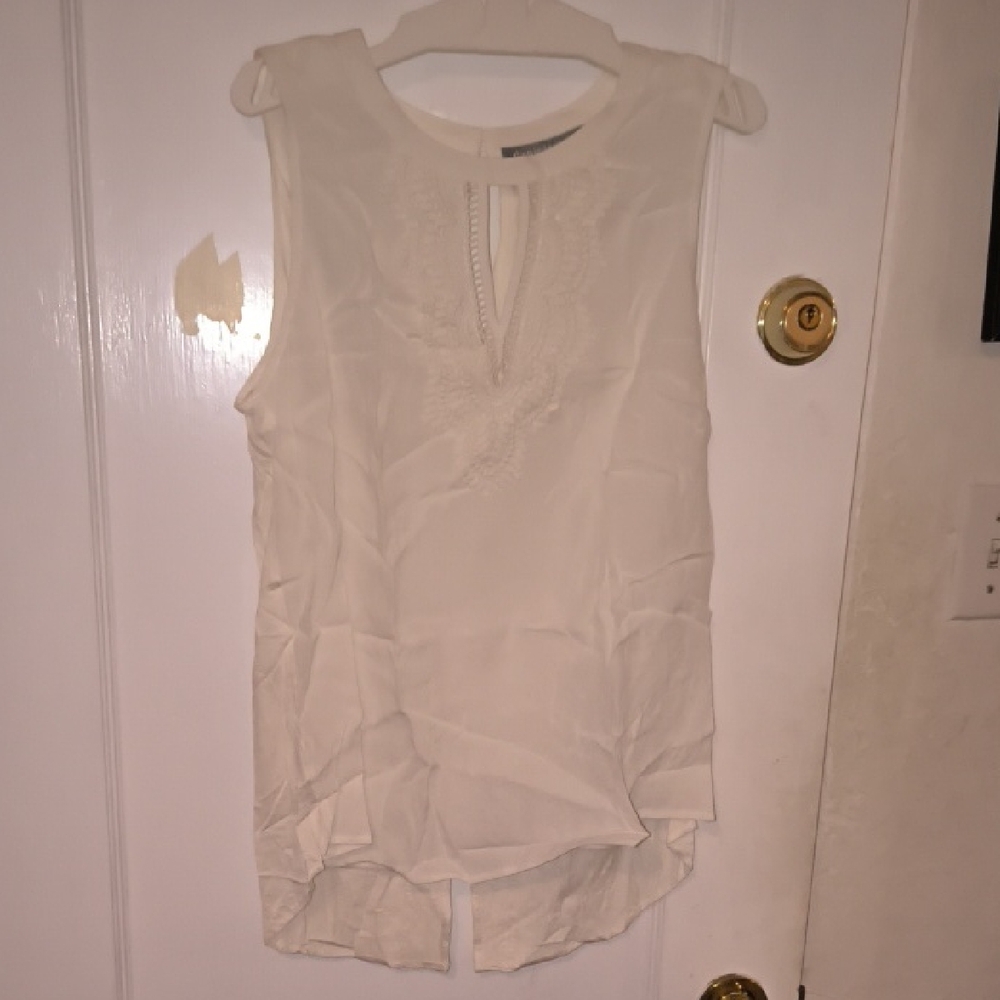 Daniel Rainn | White Sleeveless Blouse